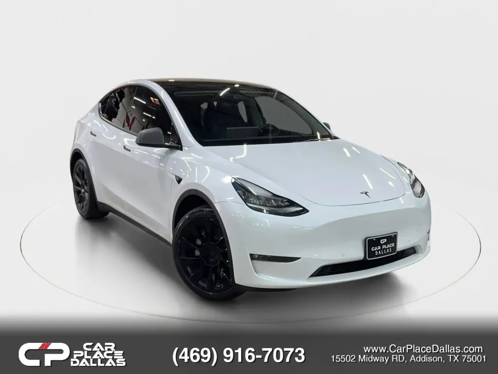 White 2021 Tesla Model Y Long Range Sport Utility 4D for sale in Addison, TX