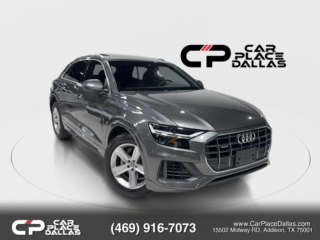 Gray 2019 Audi Q8 Premium Sport Utility 4D for sale in Addison, TX