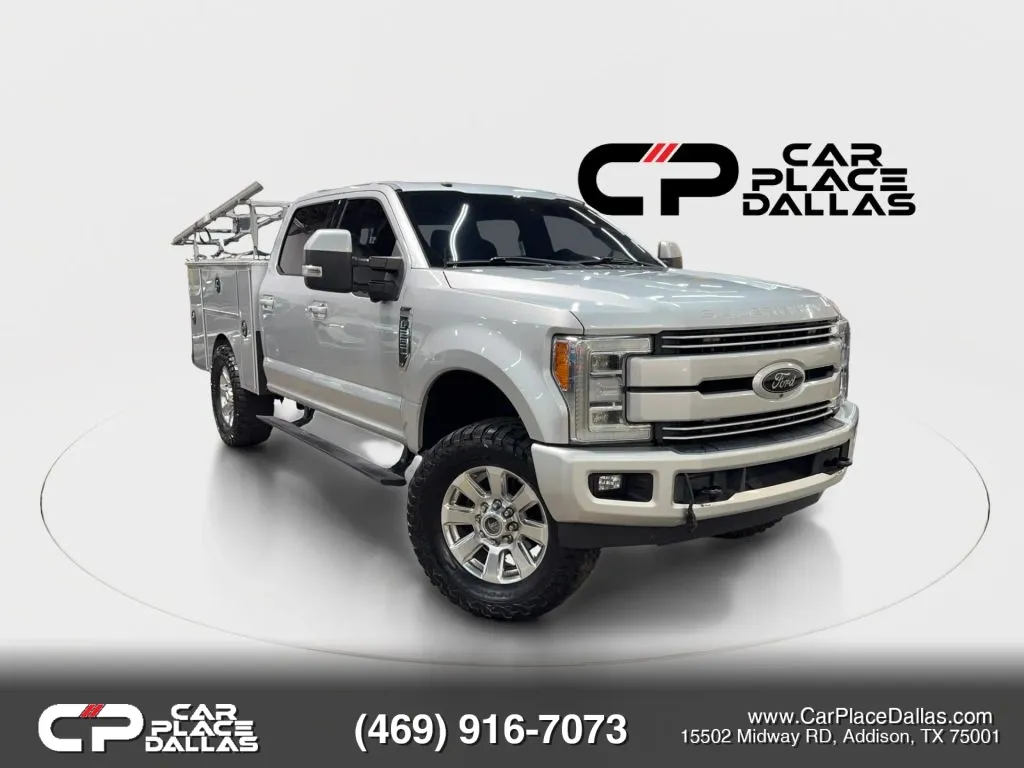 Silver 2017 Ford F250 Super Duty Crew Cab Lariat Pickup 4D 6 3/4 ft for sale in Addison, TX