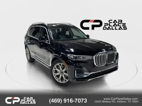Black 2020 BMW X7 xDrive40i,LUX STG,COLD WEATHER,MASSAGE/VENT STS,HTD FRT/RR STS,CAPTAIN CHAIRS,21 WHLS for sale in Addison, TX