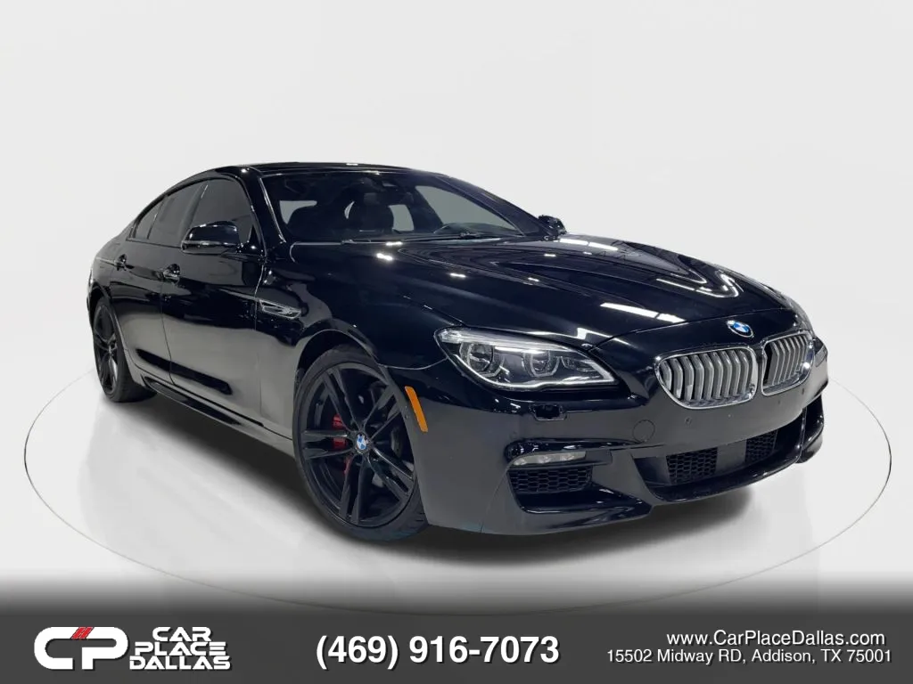 Black 2016 BMW 6 Series 650i xDrive Gran Coupe 4D for sale in Addison, TX