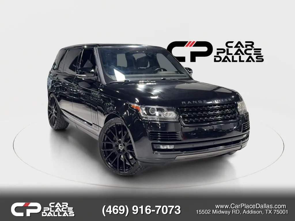 Black 2017 Land Rover Range Rover Supercharged LWB Sport Utility 4D for sale in Addison, TX