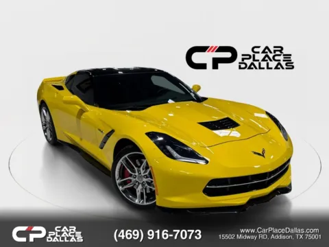Yellow 2016 Chevrolet Corvette Stingray Z51 Coupe 2D for sale in Addison, TX
