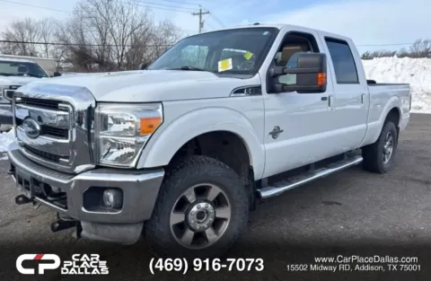 White 2012 Ford F250 Super Duty Crew Cab Lariat Pickup 4D 6 3/4 ft for sale in Addison, TX