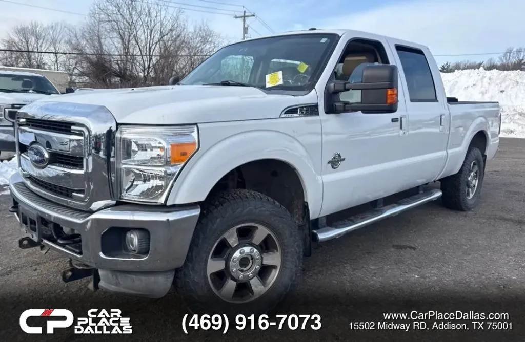 White 2012 Ford F250 Super Duty Crew Cab Lariat Pickup 4D 6 3/4 ft for sale in Addison, TX
