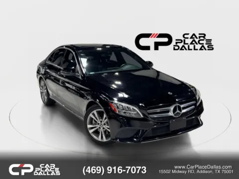 Black 2020 Mercedes-Benz C-Class C 300 CAM,BLUETOOTH,SMARTPHONE,TURBO,BLACK EXT,LUX SEDAN for sale in Addison, TX