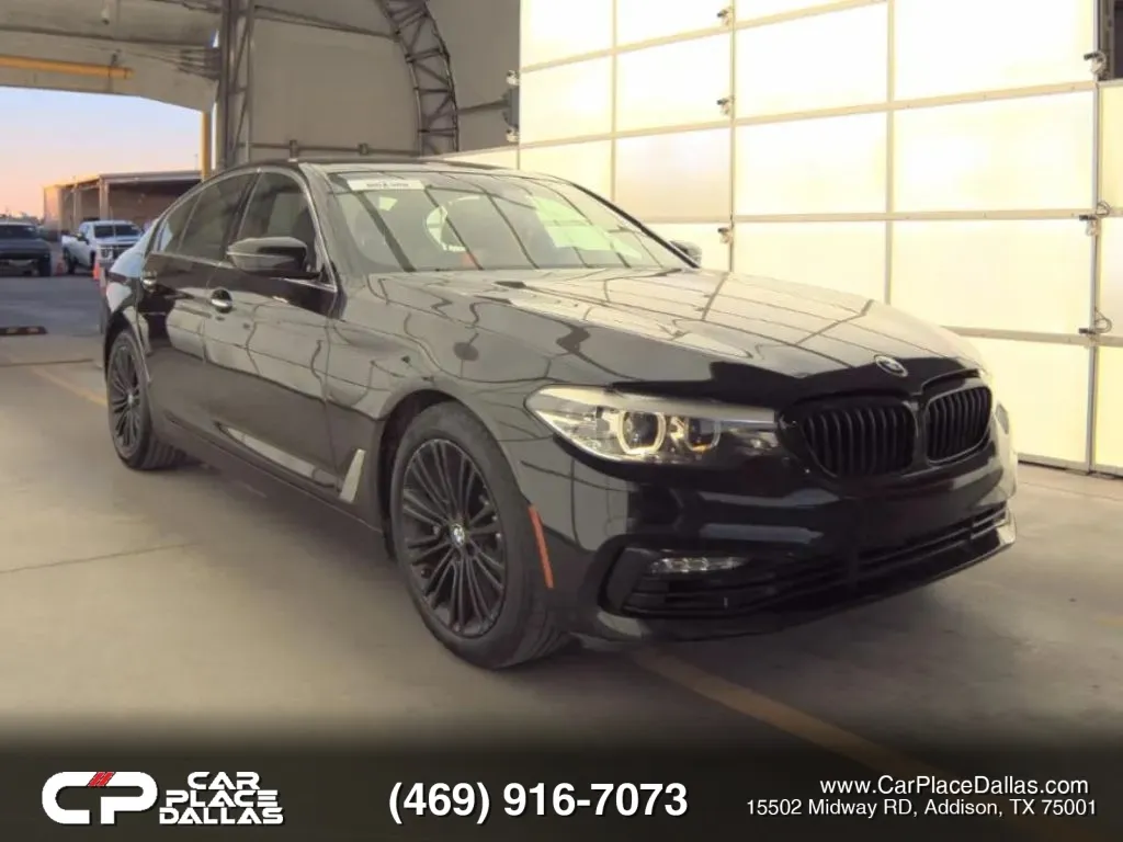 Black 2018 BMW 5 Series 530i Sedan 4D for sale in Addison, TX