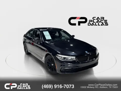 Black 2018 BMW 5 Series 530i NAV,CARPLAY,CAM,PARK ASST,MOONROOF,MEMORY STS,LED HDLS,BLUETOOTH,RWD for sale in Addison, TX
