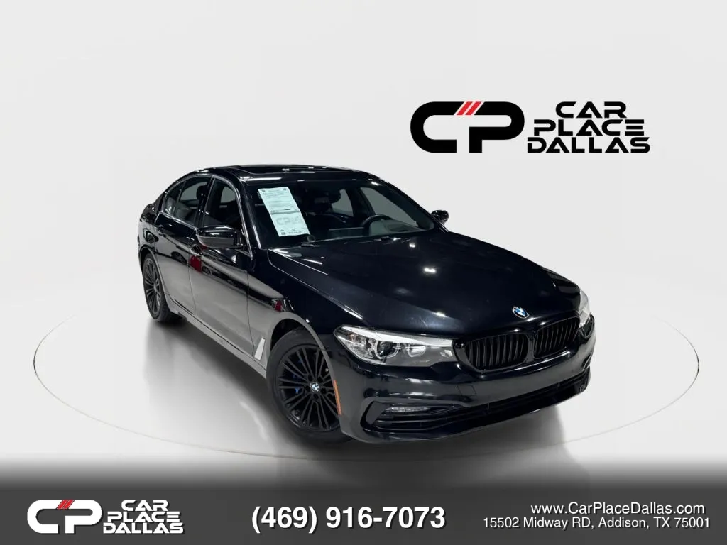 Black 2018 BMW 5 Series 530i Sedan 4D for sale in Addison, TX