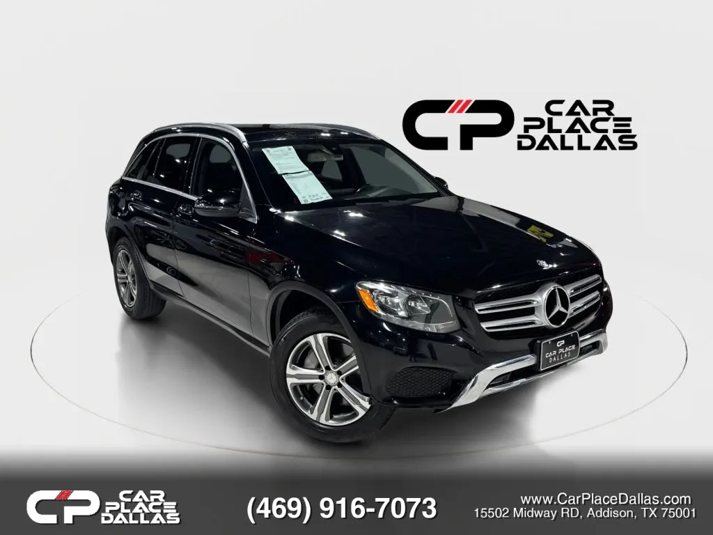 Black 2017 Mercedes-Benz GLC 300 4MATIC AWD,CAM,BLUETOOTH,PREMIUM SUV,BLACK EXT,BELOW AVG MILES for sale in Addison, TX