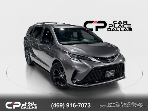 Gray 2022 Toyota Sienna Passenger Van XSE 2.5L I4 Hybrid for sale in Addison, TX