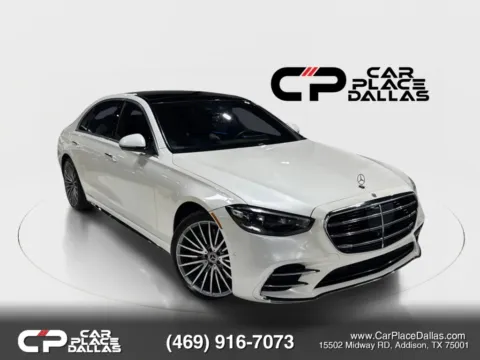 White 2022 Mercedes-Benz S-Class S 500 4MATIC Sedan 4D for sale in Addison, TX