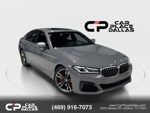 Gray 2021 BMW 5 Series M550i xDrive Sedan 4D for sale in Addison, TX