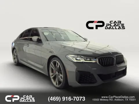 Gray 2021 BMW 5 Series M550i xDrive Sedan 4D for sale in Addison, TX