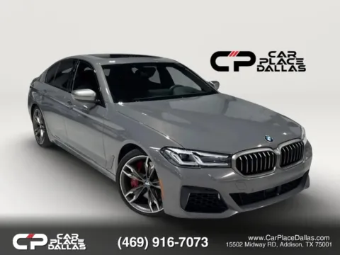 Gray 2021 BMW 5 Series M550i xDrive Sedan 4D for sale in Addison, TX