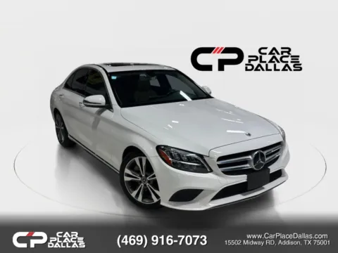 White 2019 Mercedes-Benz C-Class C 300 Sedan 4D for sale in Addison, TX