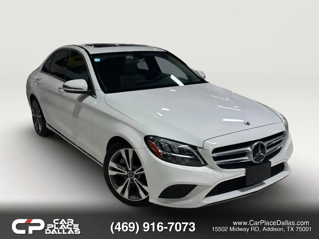 White 2019 Mercedes-Benz C-Class C 300 Sedan 4D for sale in Addison, TX