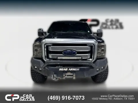 Another view of 2015 Ford F250 Super Duty Crew Cab Platinum Pickup 4D 6 3/4 ft for sale in Addison, TX at Car Place Dallas