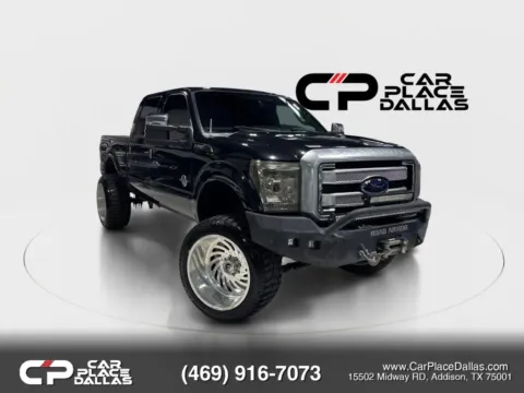 Black 2015 Ford F250 Super Duty Crew Cab Platinum Pickup 4D 6 3/4 ft for sale in Addison, TX