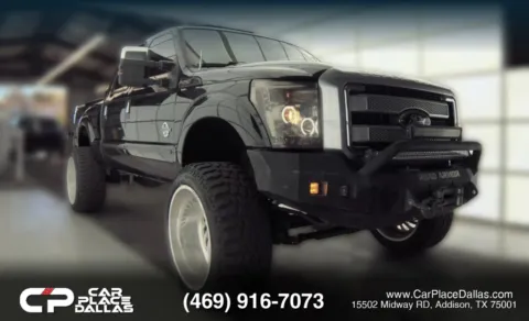 Black 2015 Ford F250 Super Duty Crew Cab Platinum Pickup 4D 6 3/4 ft for sale in Addison, TX