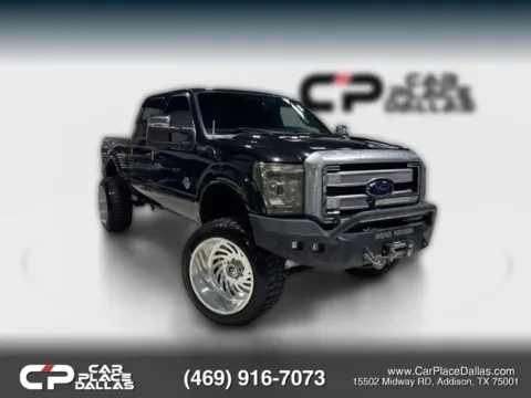Black 2015 Ford F250 Super Duty Crew Cab Platinum Pickup 4D 6 3/4 ft for sale in Addison, TX