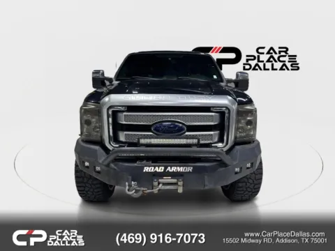 Another view of 2015 Ford F250 Super Duty Crew Cab Platinum Pickup 4D 6 3/4 ft for sale in Addison, TX at Car Place Dallas