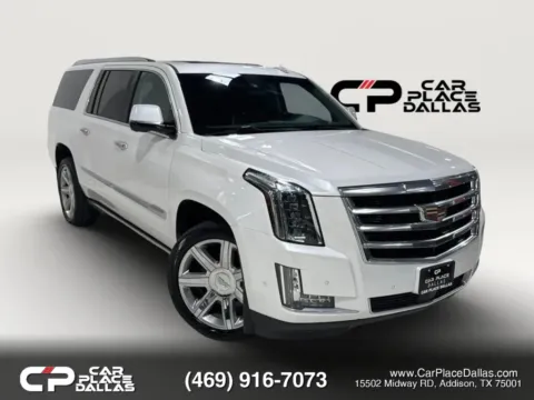 White 2018 Cadillac Escalade ESV Premium Luxury Sport Utility 4D for sale in Addison, TX