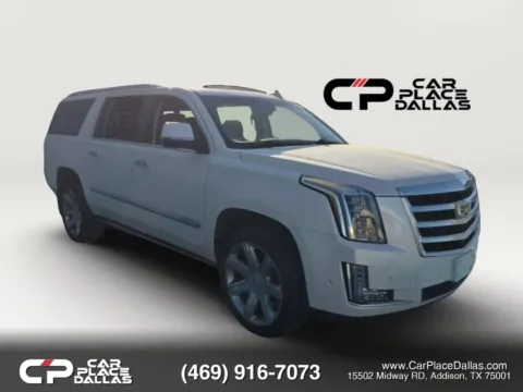White 2018 Cadillac Escalade ESV Premium Luxury Sport Utility 4D for sale in Addison, TX