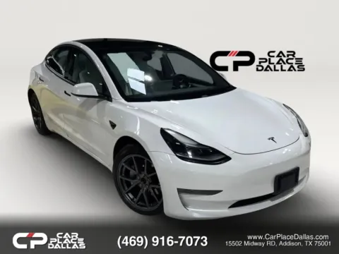 White 2021 Tesla Model 3 Long Range Sedan 4D for sale in Addison, TX