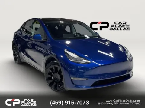 Gray 2021 Tesla Model Y Standard Range Sport Utility 4D for sale in Addison, TX