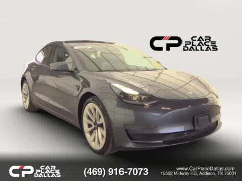 White 2022 Tesla Model 3 Standard Sedan 4D for sale in Addison, TX