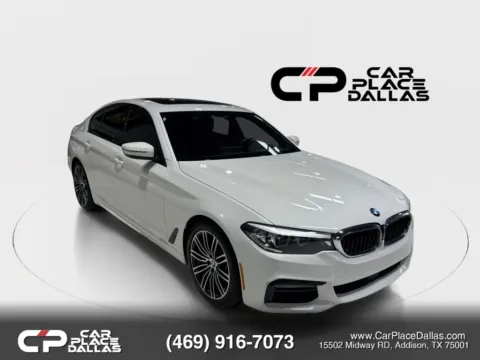 White 2019 BMW 5 Series 540i Sedan 4D for sale in Addison, TX