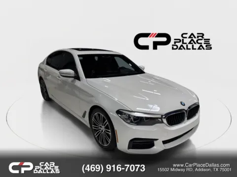 White 2019 BMW 5 Series 540i Sedan 4D for sale in Addison, TX