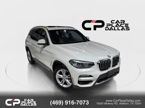 White 2019 BMW X3 sDrive30i Sport Utility 4D for sale in Addison, TX