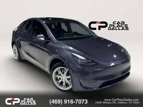 Gray 2021 Tesla Model Y Long Range Sport Utility 4D for sale in Addison, TX
