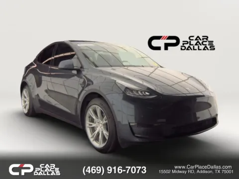 Gray 2021 Tesla Model Y Long Range Sport Utility 4D for sale in Addison, TX