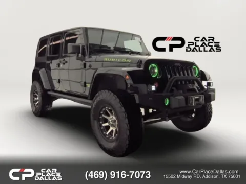 Black 2010 Jeep Wrangler Unlimited Rubicon Sport Utility 4D for sale in Addison, TX