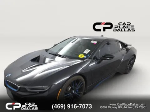 Another view of 2015 BMW i8 Coupe 2D for sale in Addison, TX at Car Place Dallas