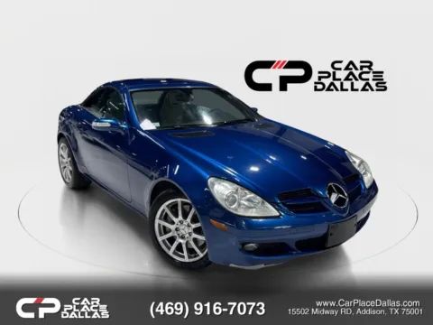 Blue 2005 Mercedes-Benz SLK-Class SLK 350 Roadster 2D for sale in Addison, TX
