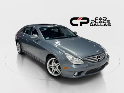 Gray 2006 Mercedes-Benz CLS-Class CLS 500,V8,NAV,HK,LTHR,HTD STS,MOONROOF,PARKTRONIC,MEMORY STS,BI-XENON,RWD for sale in Addison, TX
