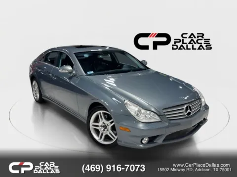 Gray 2006 Mercedes-Benz CLS-Class CLS 500,V8,NAV,HK,LTHR,HTD STS,MOONROOF,PARKTRONIC,MEMORY STS,BI-XENON,RWD for sale in Addison, TX