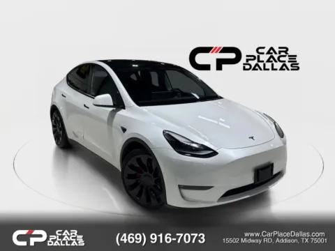 Blue 2022 Tesla Model Y Performance Sport Utility 4D for sale in Addison, TX