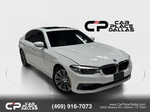 White 2018 BMW 5 Series 530i Sedan 4D for sale in Addison, TX