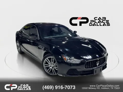 Black 2016 Maserati Ghibli NAV,CAM,HTD LEATHER,MEMORY STS,SUNROOF,PARK ASSIST,TWIN TURBO V6,19S,RWD for sale in Addison, TX