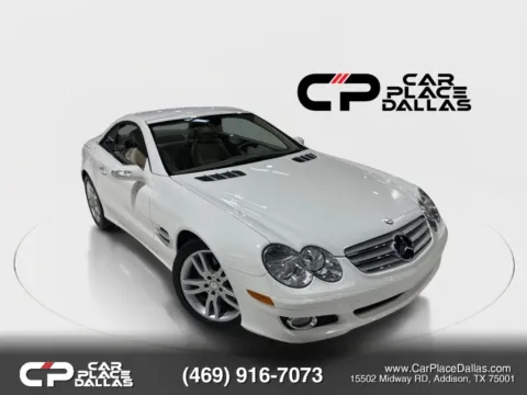 White 2008 Mercedes-Benz SL-Class SL 550 Roadster 2D for sale in Addison, TX