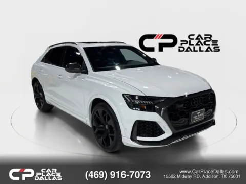 Photos of 2023 Audi RS Q8 4.0T quattro,BLACK OPTIC,CARBON PKG,23 WHLS,SPORT EXHAUST,PANO,B&O,360 CAM,HTD/VENT LTHR,ACC for sale in Addison, TX at Car Place Dallas