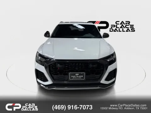 Another view of 2023 Audi RS Q8 4.0T quattro,BLACK OPTIC,CARBON PKG,23 WHLS,SPORT EXHAUST,PANO,B&O,360 CAM,HTD/VENT LTHR,ACC for sale in Addison, TX at Car Place Dallas