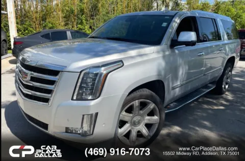 Silver 2020 Cadillac Escalade ESV Luxury Sport Utility 4D for sale in Addison, TX