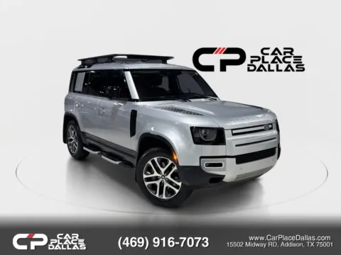 Silver 2020 Land Rover Defender 110 110 HSE,NAV,MERIDIAN,PANO,360 CAM,ACC,HTD LEATHER,AIR SUSP,CARPLAY,ANDROID AUTO,AWD for sale in Addison, TX
