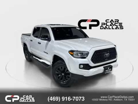 White 2023 Toyota Tacoma Double Cab Limited Pickup 4D 5 ft for sale in Addison, TX